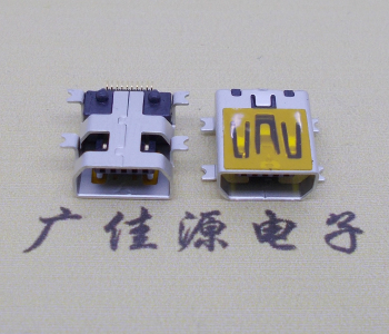 抚州迷你USB插座,MiNiUSB母座,10P/全贴片带固定柱母头