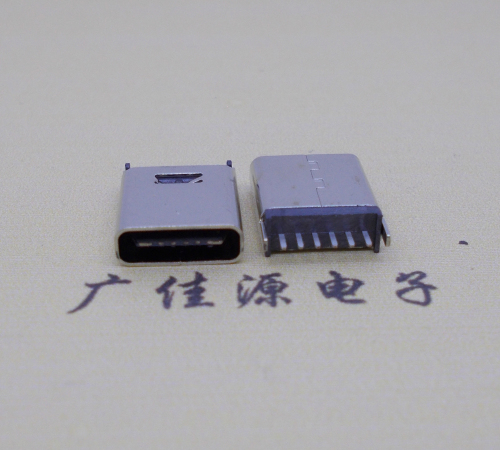 抚州直立式插板Type-C6p母座连接器高H=10.0mm