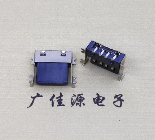 抚州薄胶芯母座 USB2.0卧式贴板A母10.0短体尺寸